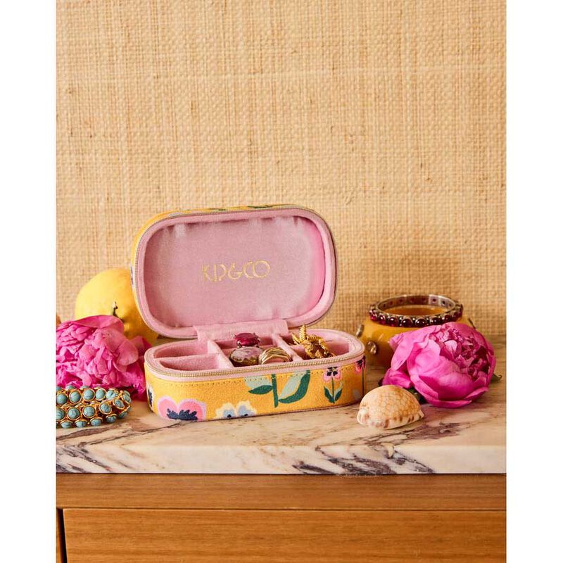 Kip&Co Pretty Pansy Travel Velvet Jewellery Box One Size image number 1